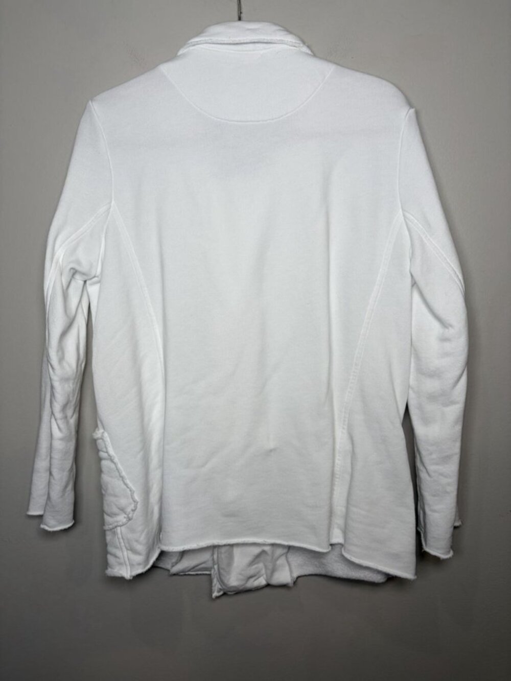 Frank & Eileen Belfast Jacket White Size Small Doube Breasted Button Comfy - Picture 7 of 7